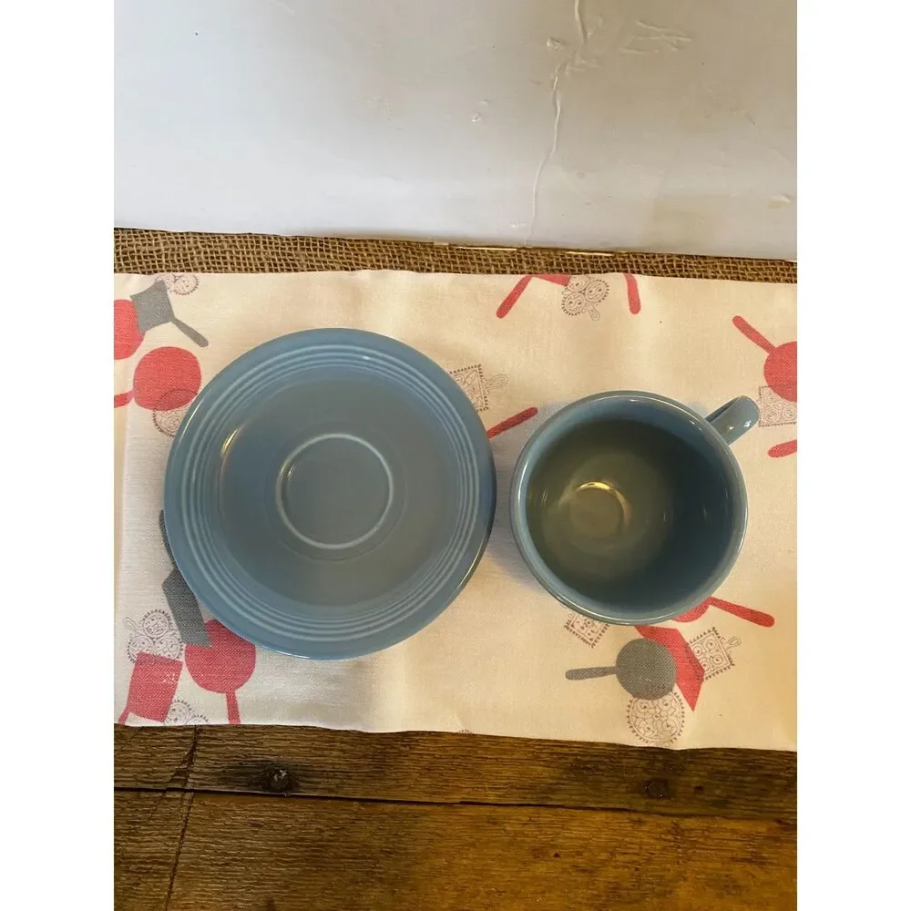Fiestaware Periwinkle Classic 7oz Teacup & Saucer
